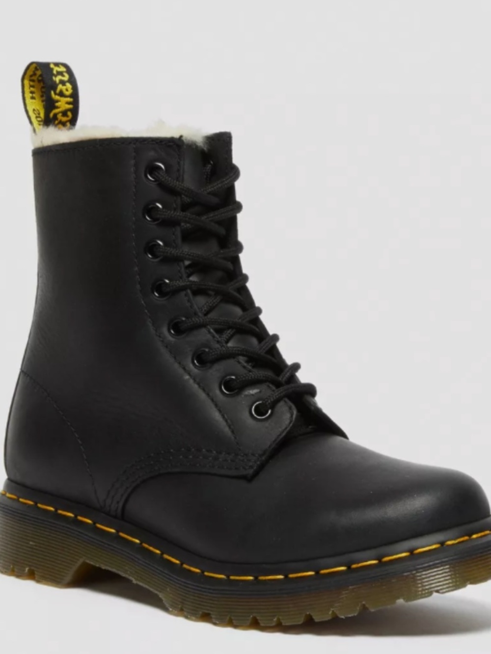 Women's Dr. Martens 1460 Faux Fur Lined Lace Up Boots (SZ-7)